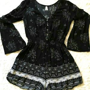 Long sleeves Black Romper
